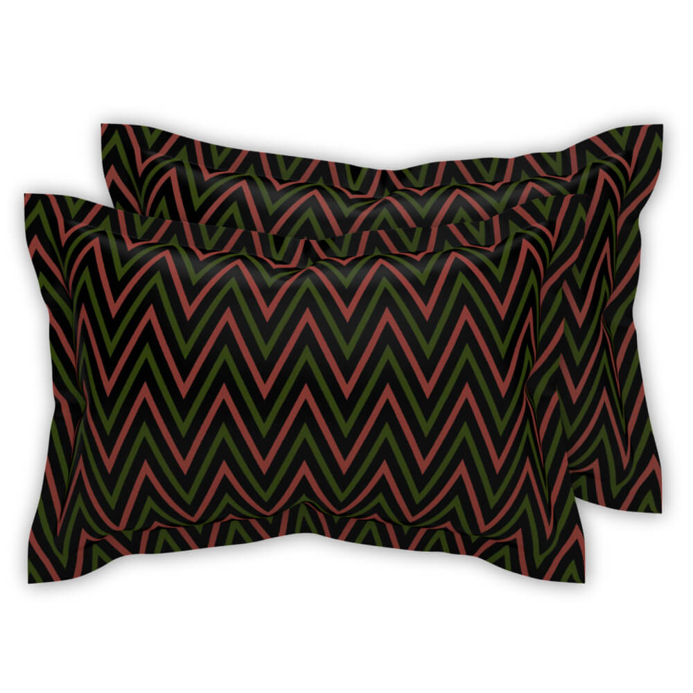 best zig zag black super king size cotton bedsheets with pillow covers